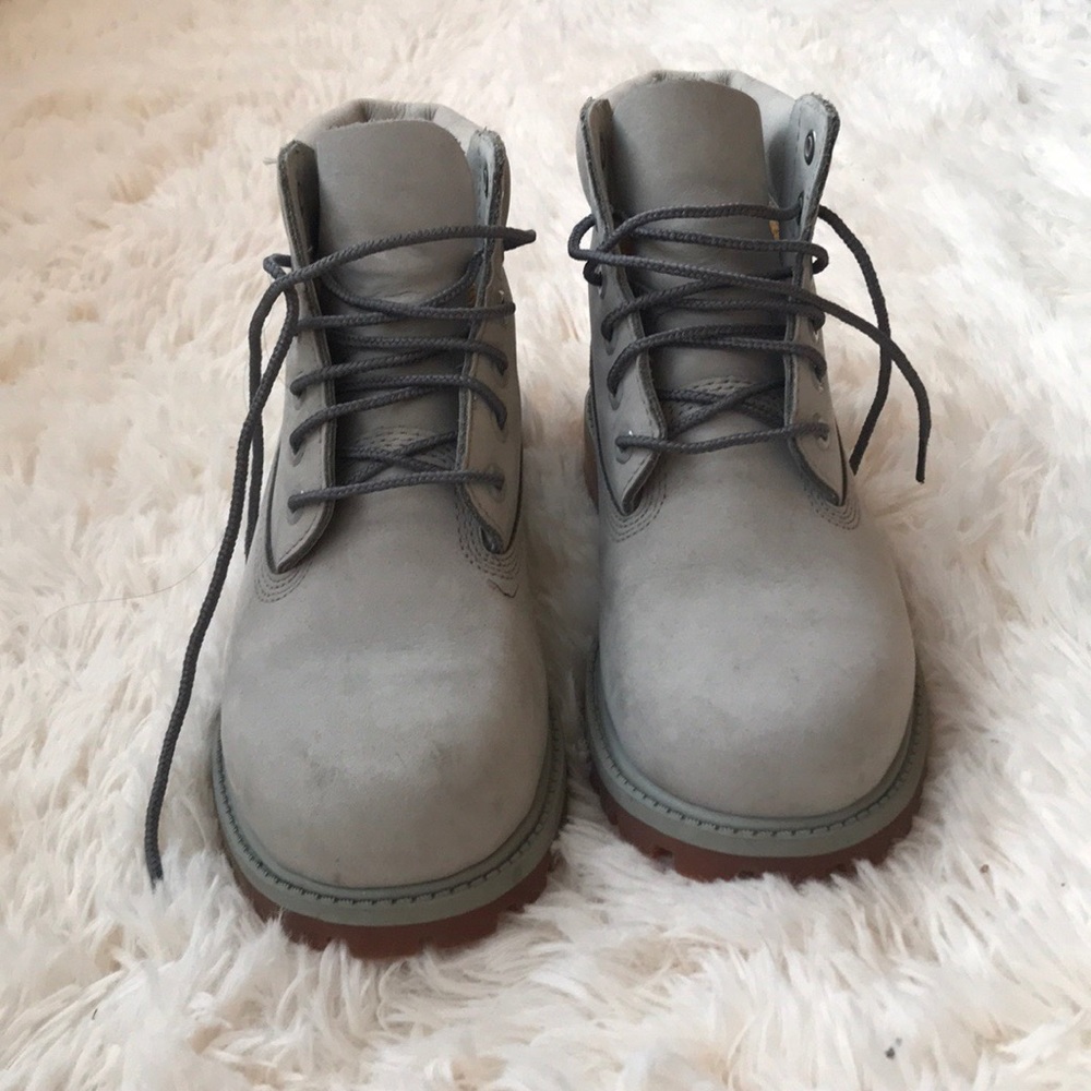Grey suede Timberlands